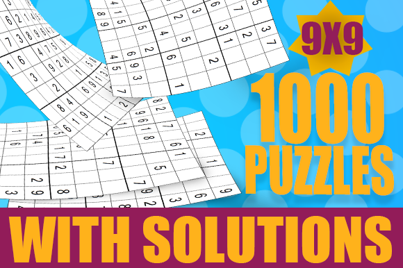 1000 Sudoku Puzzles with Solutions: Ready-to-Use Assets
