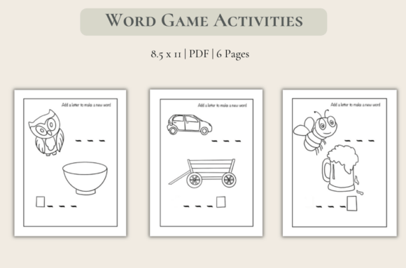 15 Fun Letter Word Game Worksheets for Learning