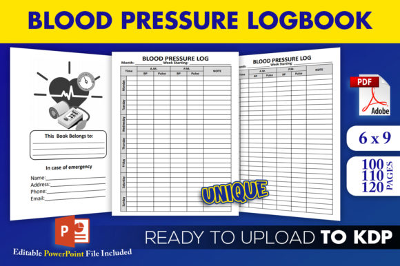Blood Pressure Log Tracker KDP Interior: Streamlining Low-Content Publishing Workflows