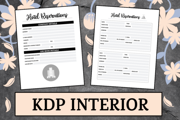 Hotel Reservation Book KDP Interior Design