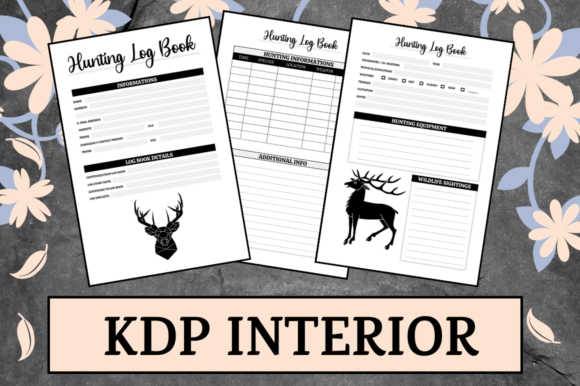 Hunting Log Book KDP Interior: Ready-to-Upload 6x9 Template