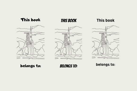 Rocket Launch This Book Belongs To Pages: Elevating Kids' Books with Space-Themed Ownership Labels