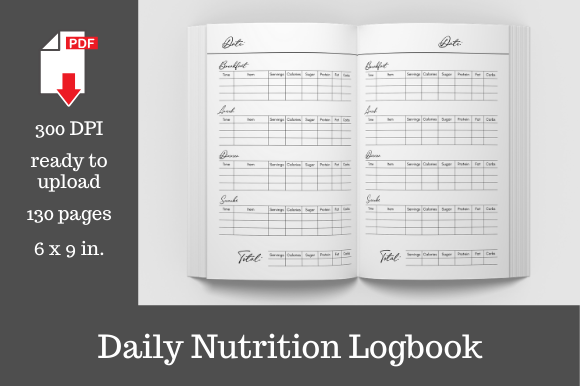 Streamlining Low-Content Publishing: The Strategic Value of a Bleed-Ready Daily Nutrition Logbook Interior