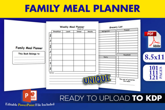 Streamlining Low-Content Publishing: The Strategic Value of a Family Weekly Meal Planner KDP Interior